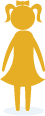 icon graphic of a young girl