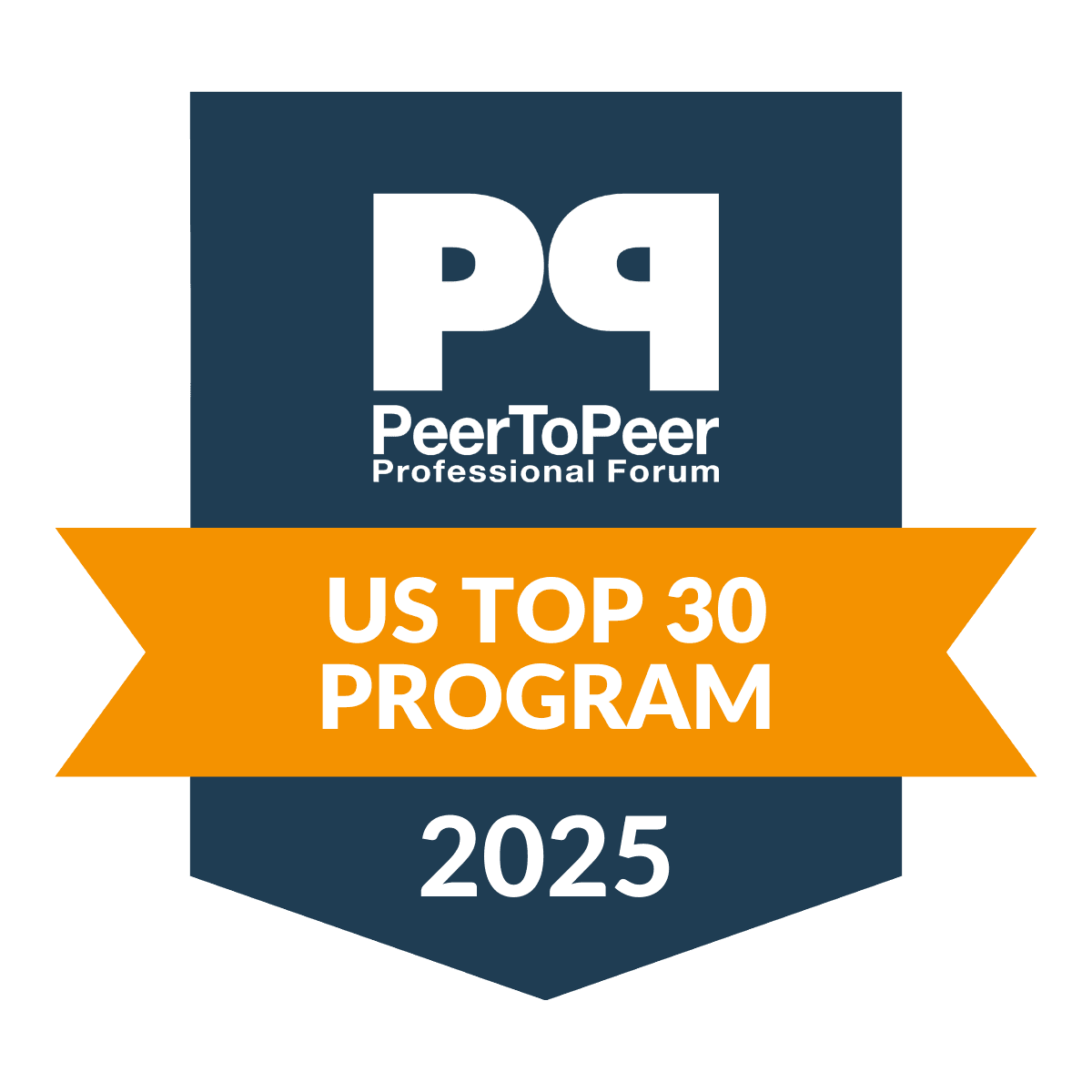 2025 Peer to Peer United States Top 30 Award Logo