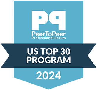 2022 Peer to Peer United States Top 30 Award Logo