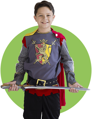 Honored Kid Jack in knights armor