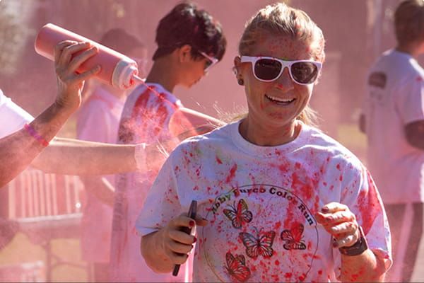 Volunteers at a St. Baldrick's community event