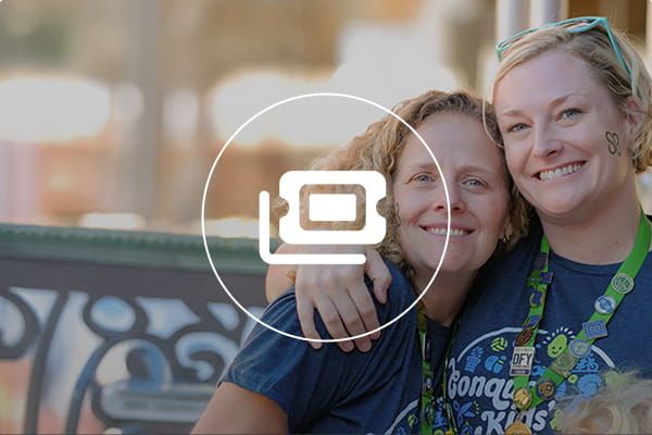 Participants and volunteers hosting a St. Baldrick's event