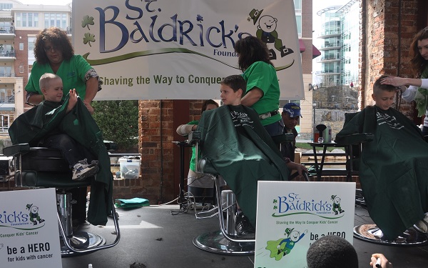 Bryson and friends shaving heads for cancer