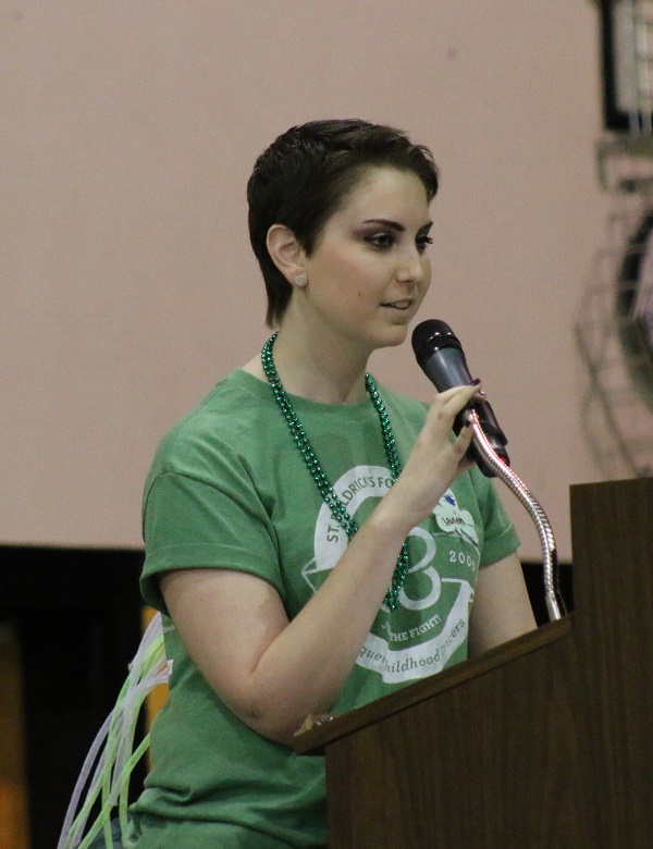 Lauren giving a speech
