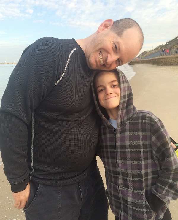 Sam and Michael on the beach