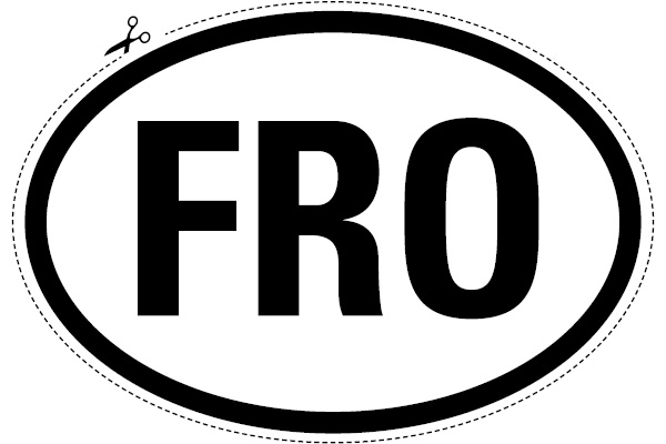 FRO bumper sticker cutout