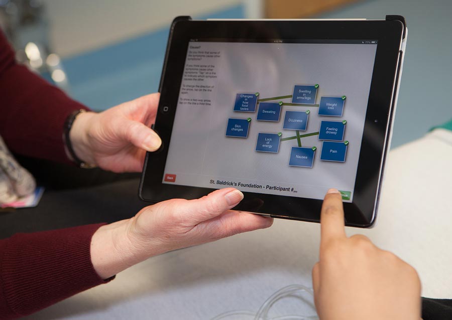 St. Baldrick's researcher developed an iPad app to help patients describe their symptoms