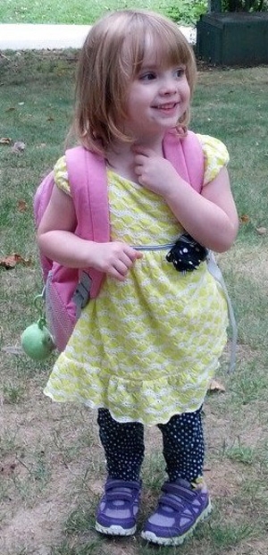 Maddie got to go to her first day of preschool after being declared NED, or no evidence of disease