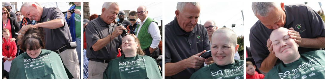 Heather shaved for St. Baldrick's in honor of her mother