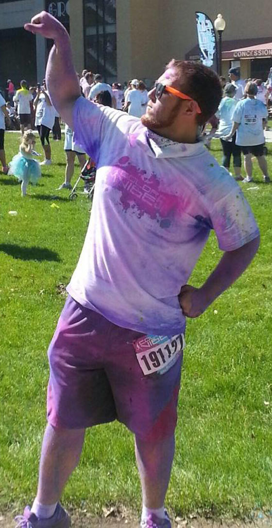 Despite ongoing physical challenges because of his treatment, Daniel has remained as active as he can and participated in a color run in spring 2014.