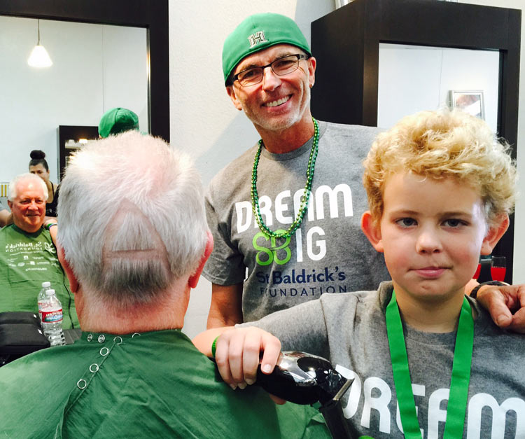 Dr. Shannon got a letter A, for Ayden, shaved onto his scalp.