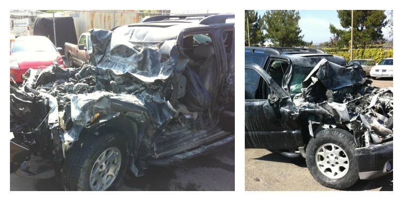 Dr. Shannon's totaled SUV.
