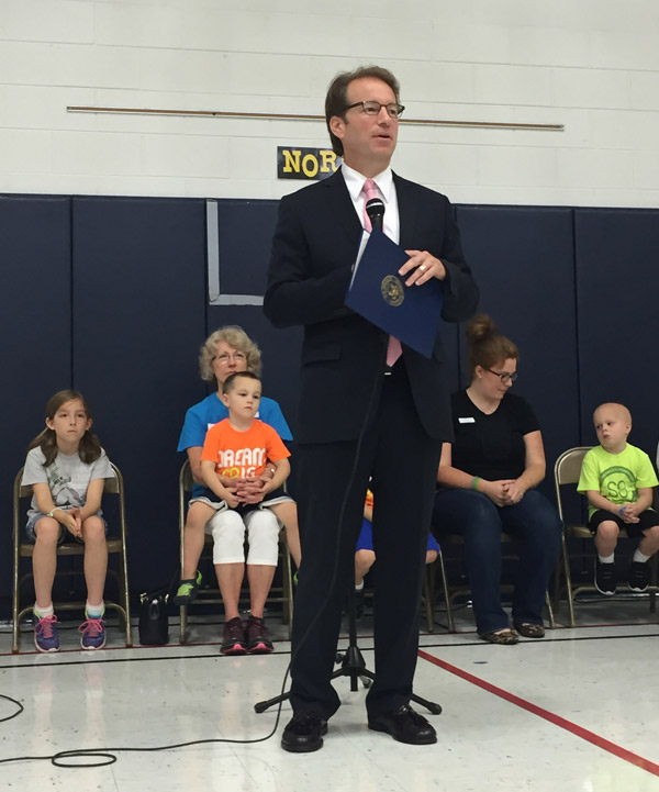 Congressional record signed by Peter Roskam honoring Chase's strength and resilience