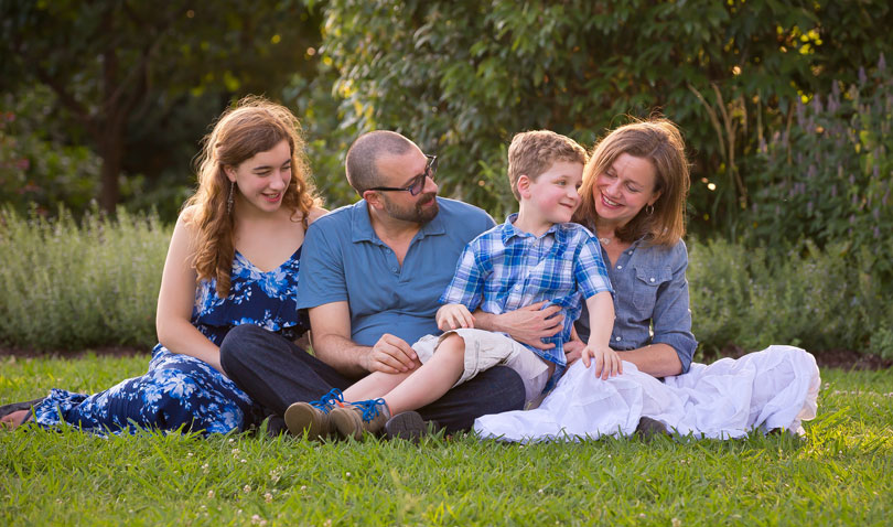 Phineas Sandi with his family