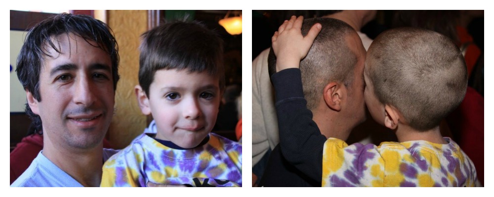Mike and Andrew LaMonica before and after shaving in 2011