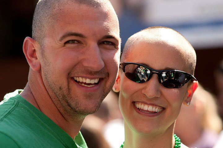 Dr. Yael Elfassy-Conner shaves with St. Baldrick's at her Savannah, Georgia event