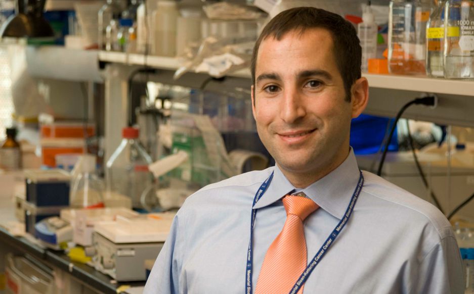 Dr. Oren Becher in the laboratory