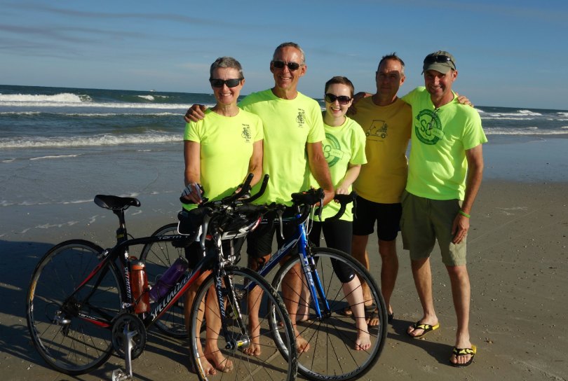 Kim and Jon with their support team and their daughter Ashley