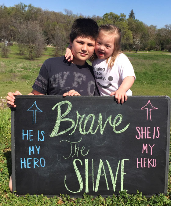 Jack is shaving his head in honor of his little sister Coco.