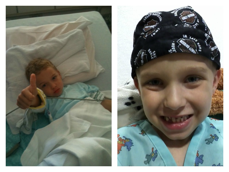 Joseph while in treatment for an astrocytoma brain tumor