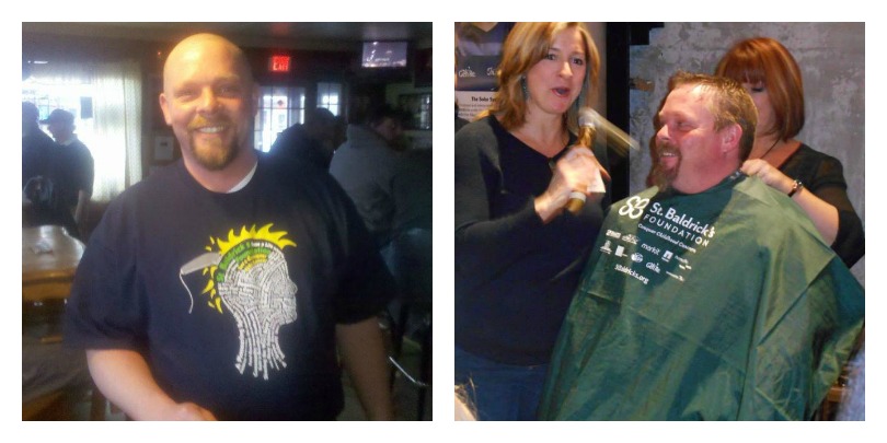 Nathan Pyne shaved for St. Baldrick's in 2011 and 2014