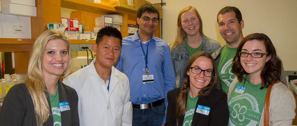 Dr. Parekh and St. Baldrick's staffers