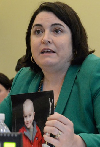 Danielle Leach testifies to Congress about her son.