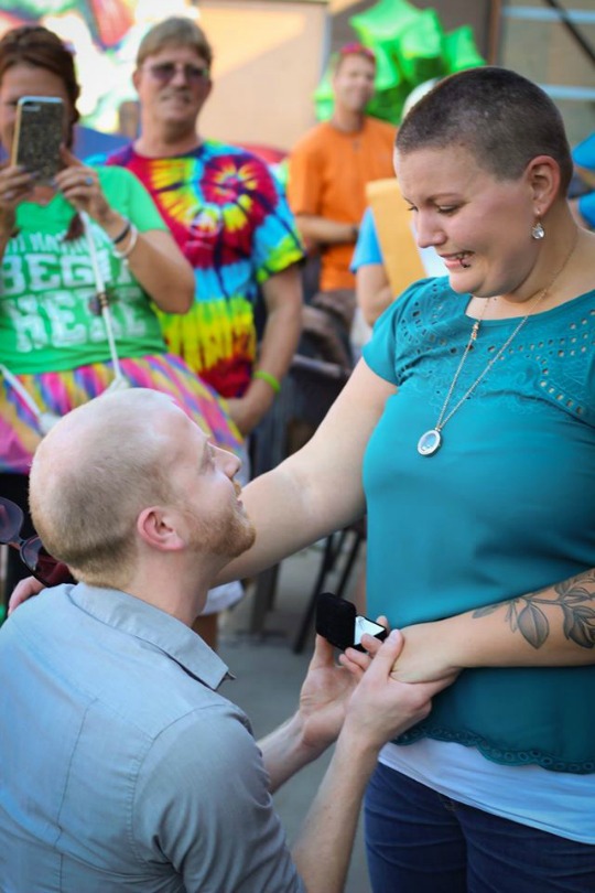 Caleb gets down on one knee to ask Ashlee to marry him