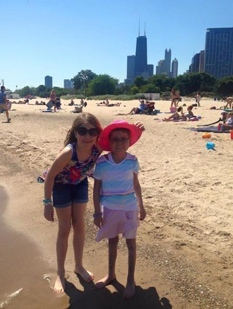 Abby and M spend time at the beach