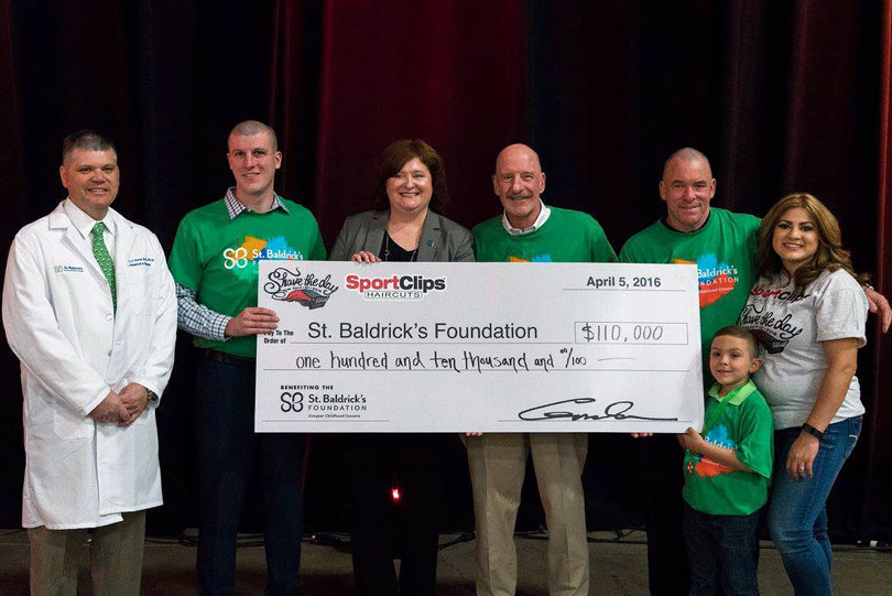 Sport Clips donated over $110,000 to childhood cancer research