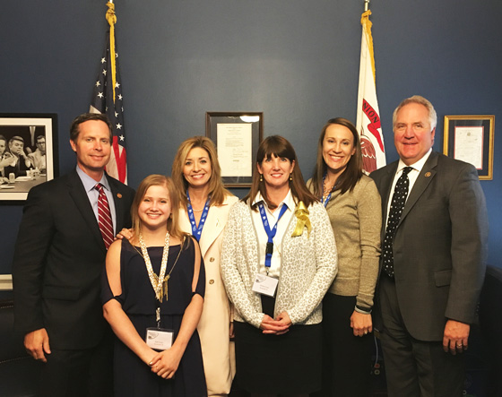 Kate Foster with Illinois Congressmen at Action Days