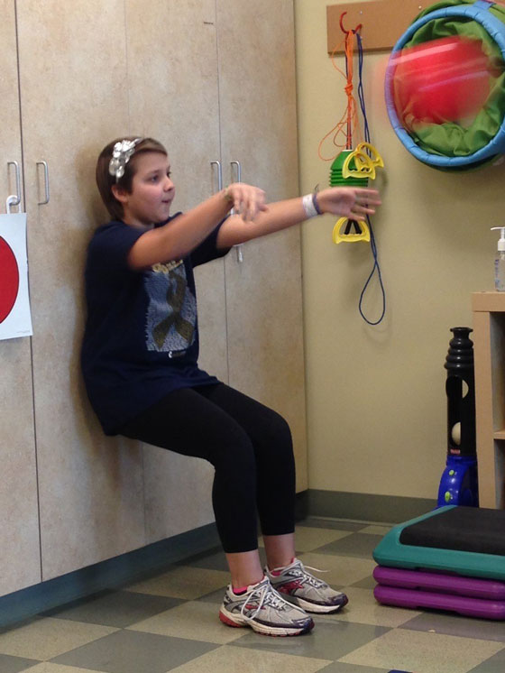 Alyssa in physical therapy