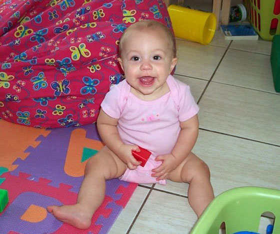 Althea playing on the floor