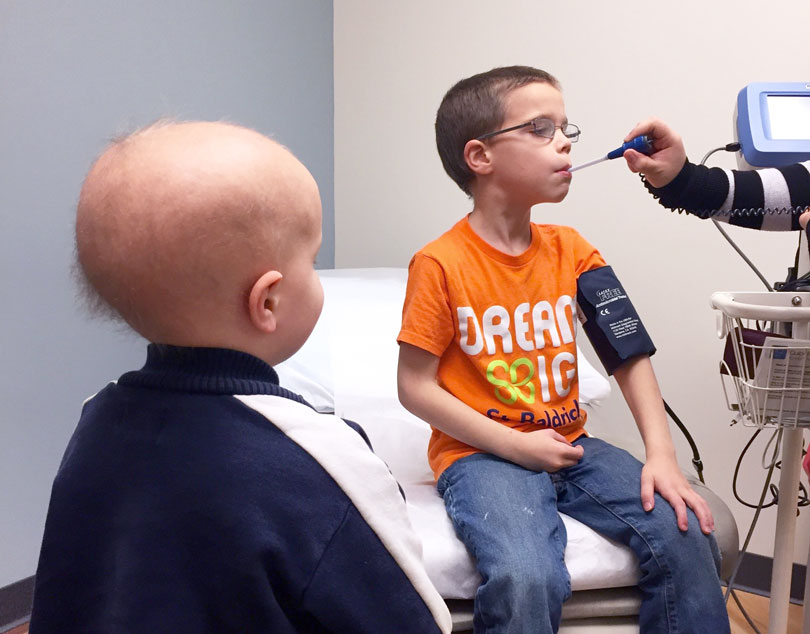 Chase and Aidan at the doctor