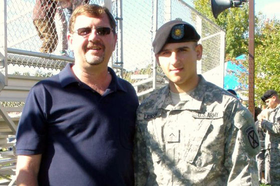 Johnny Laursen and his father