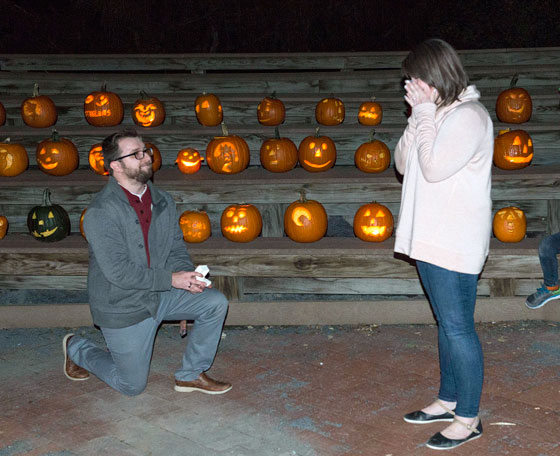 Patrick proposing at camp