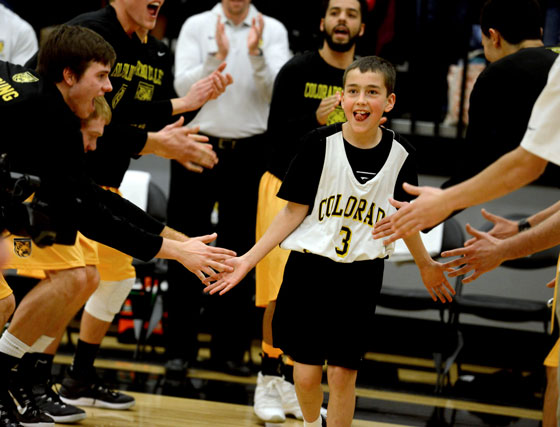 Carter playing basketball