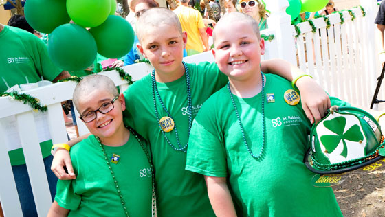 Three kids bald