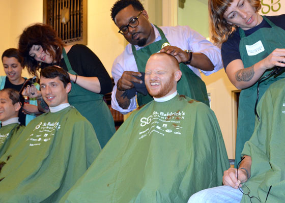 Chris goes bald at head-shaving event