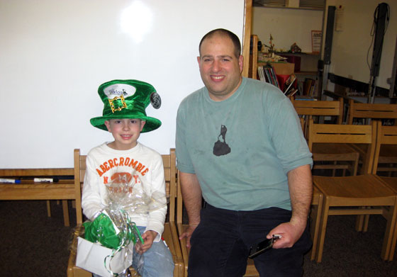 Teddy and Bill Gerber at a St. Baldrick's event