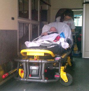 Chase in the ambulance