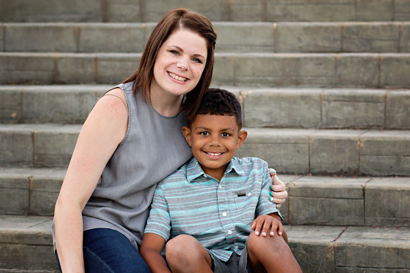 Isaac and his mom, April