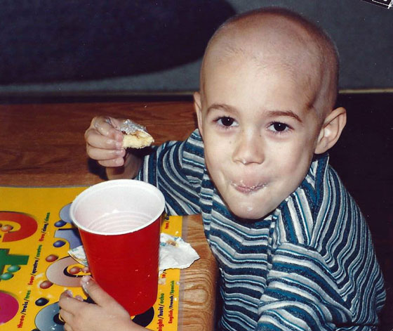 Keaton eating donuts