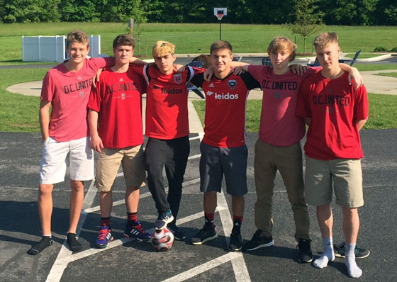 Mateo and his soccer team