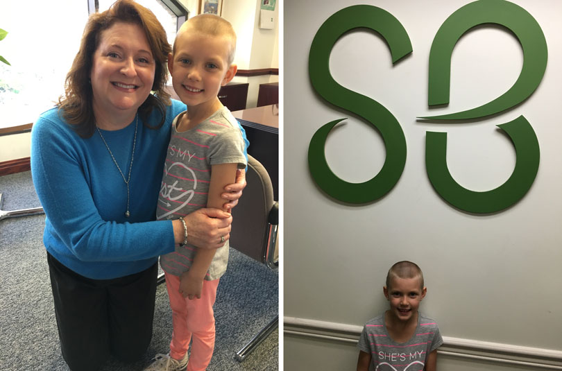 Lindsey visits the St. Baldrick's Foundation