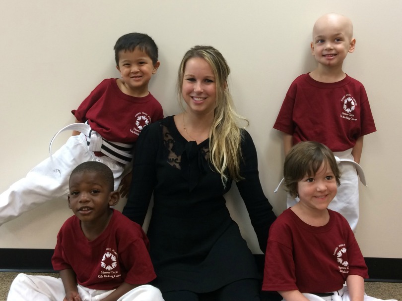 Dr. Hilary Marusak with pediatric patients