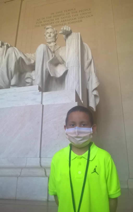 Leon at the Lincoln Memorial