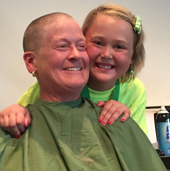 cheyenne and her grandma after her shave