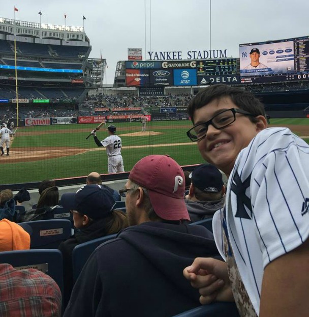 Adam watching a Yankees game