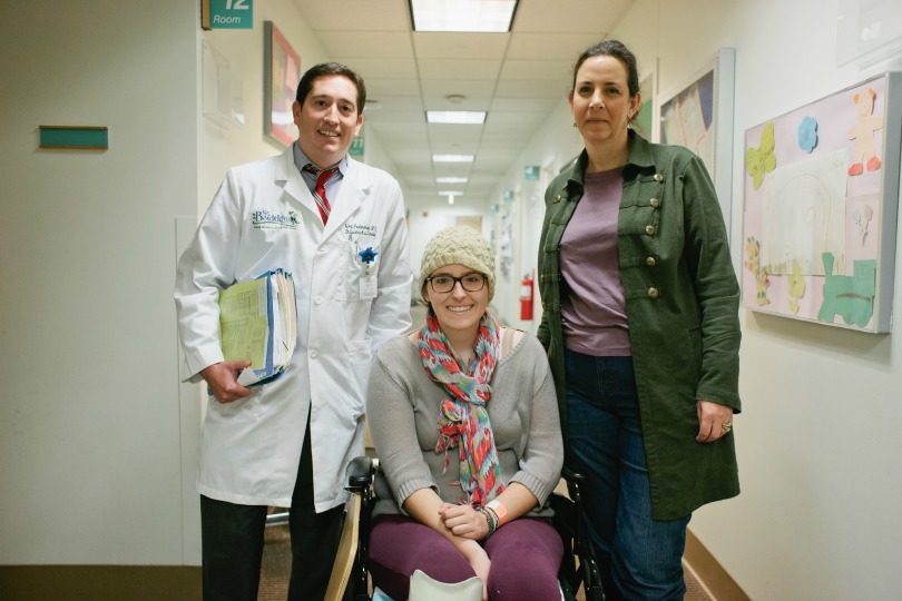 Dr. Noah Federman with Emily and her mom